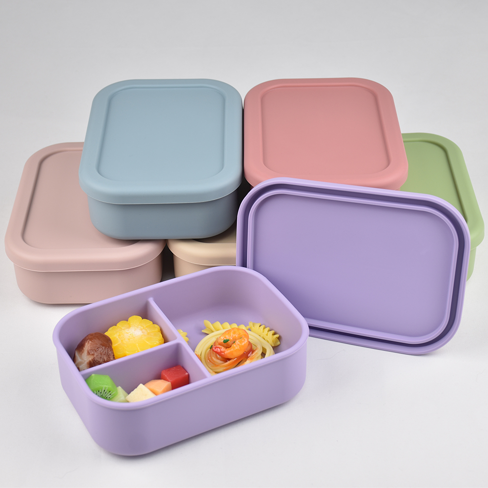 Baby Food In Jars - 3-Compartment Food Grade Silicone Bento Lunch