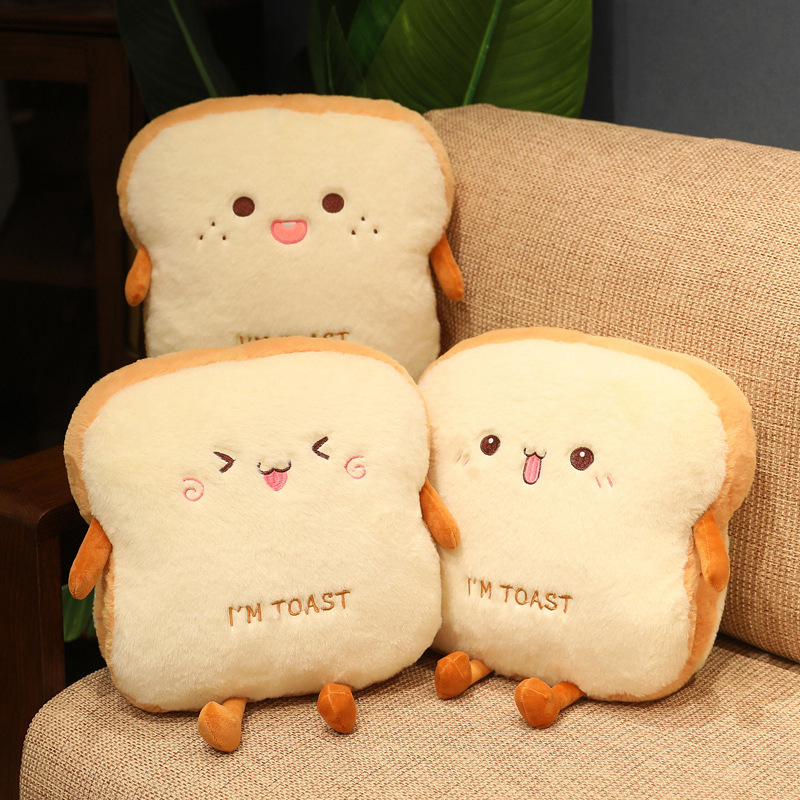 Baby Food Toy - Plush Bread Pillow Cute Simulation Food
