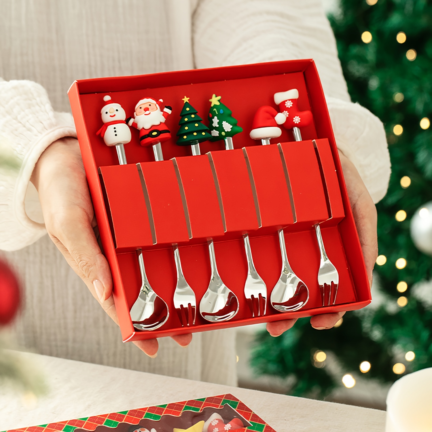 Weaning Spoon Set - 1Set Creative Christmas Fork And Spoon