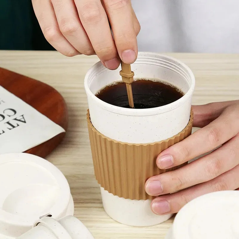 450ML Coffee Cups With Lids Wh - Training Cup Straw 评论和价格