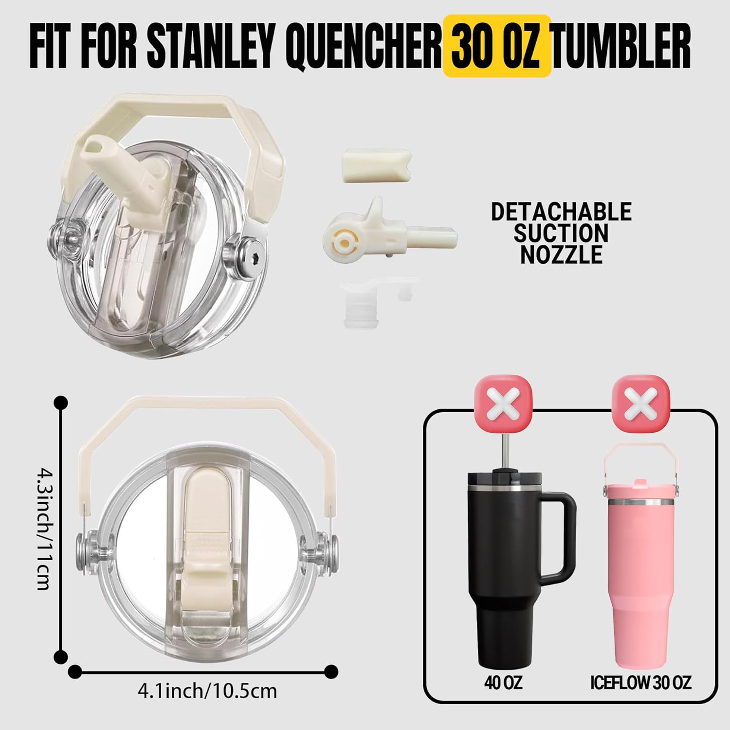 Leakproof Flip Lid for Stanley - Training Cup Straw 评论和价格