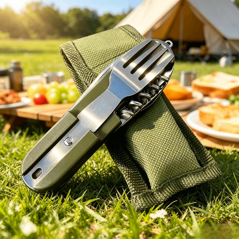 Stainless Steel 7 in 1 Camping - Weaning Spoon Set 评论和价格