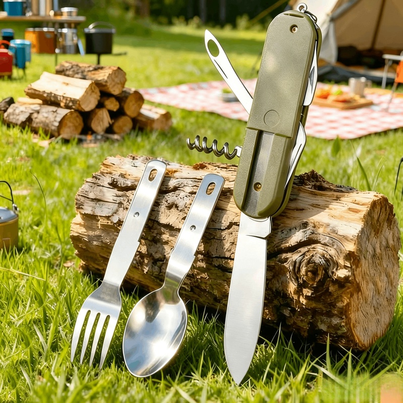 Stainless Steel 7 in 1 Camping - Weaning Spoon Set 评论和价格