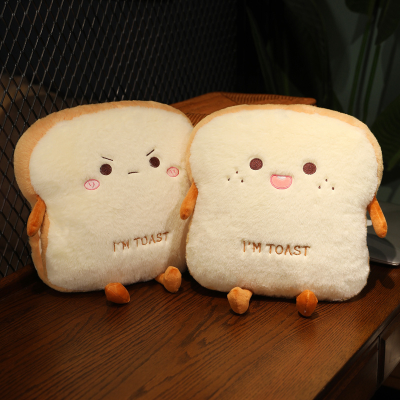Plush Bread Pillow Cute Simula - Baby Food Toy 评论和价格