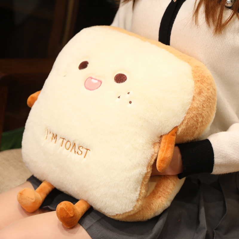 Plush Bread Pillow Cute Simula - Baby Food Toy 评论和价格
