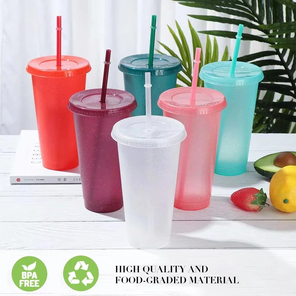 Summer Party Glitter Cups Girl - Training Cup Straw 评论和价格