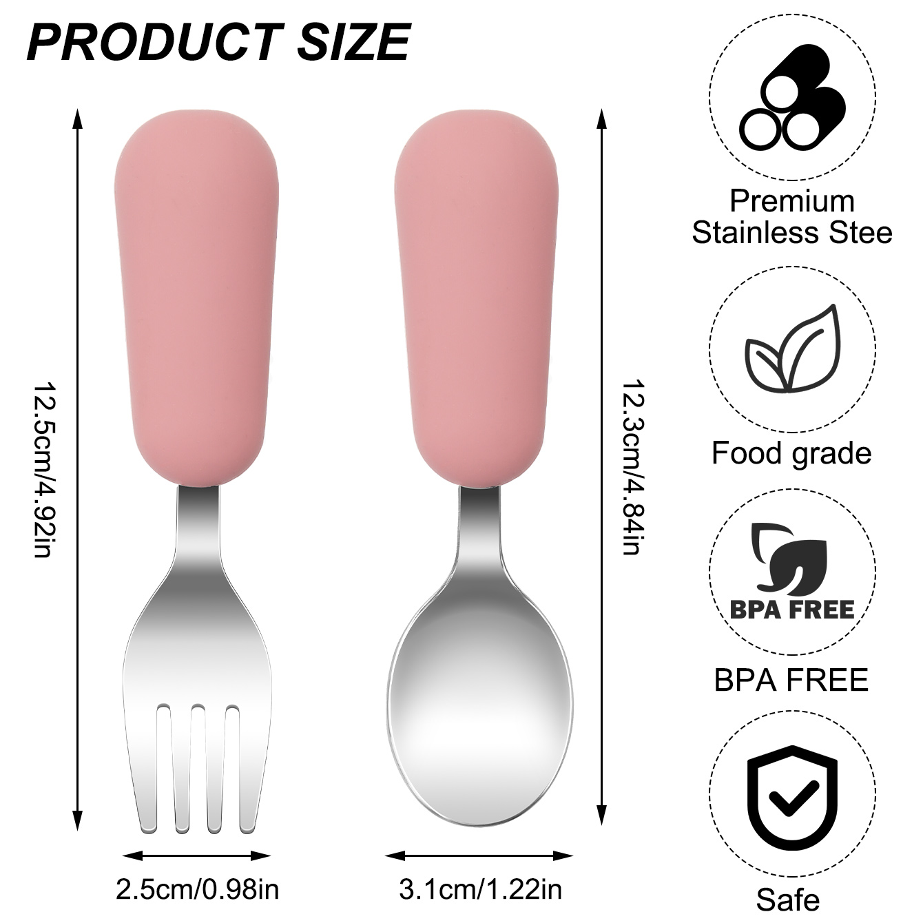 Color Kids 2PCS Stainless Stee - Weaning Spoon Set 评论和价格