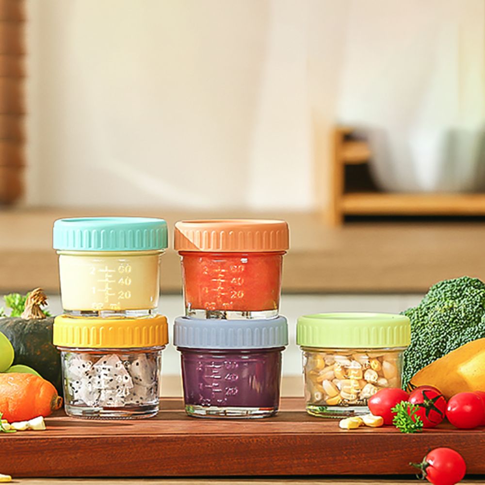 6pcs Glass Baby Food Jar Reusa - Baby Food In Jars 评论和价格