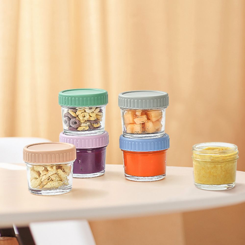 6pcs Glass Baby Food Jar Reusa - Baby Food In Jars 评论和价格