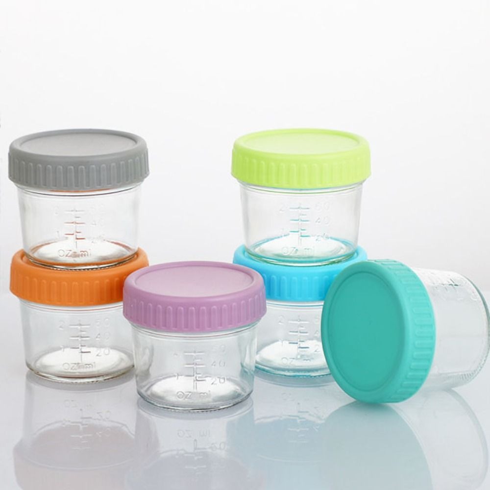 6pcs Glass Baby Food Jar Reusa - Baby Food In Jars 评论和价格