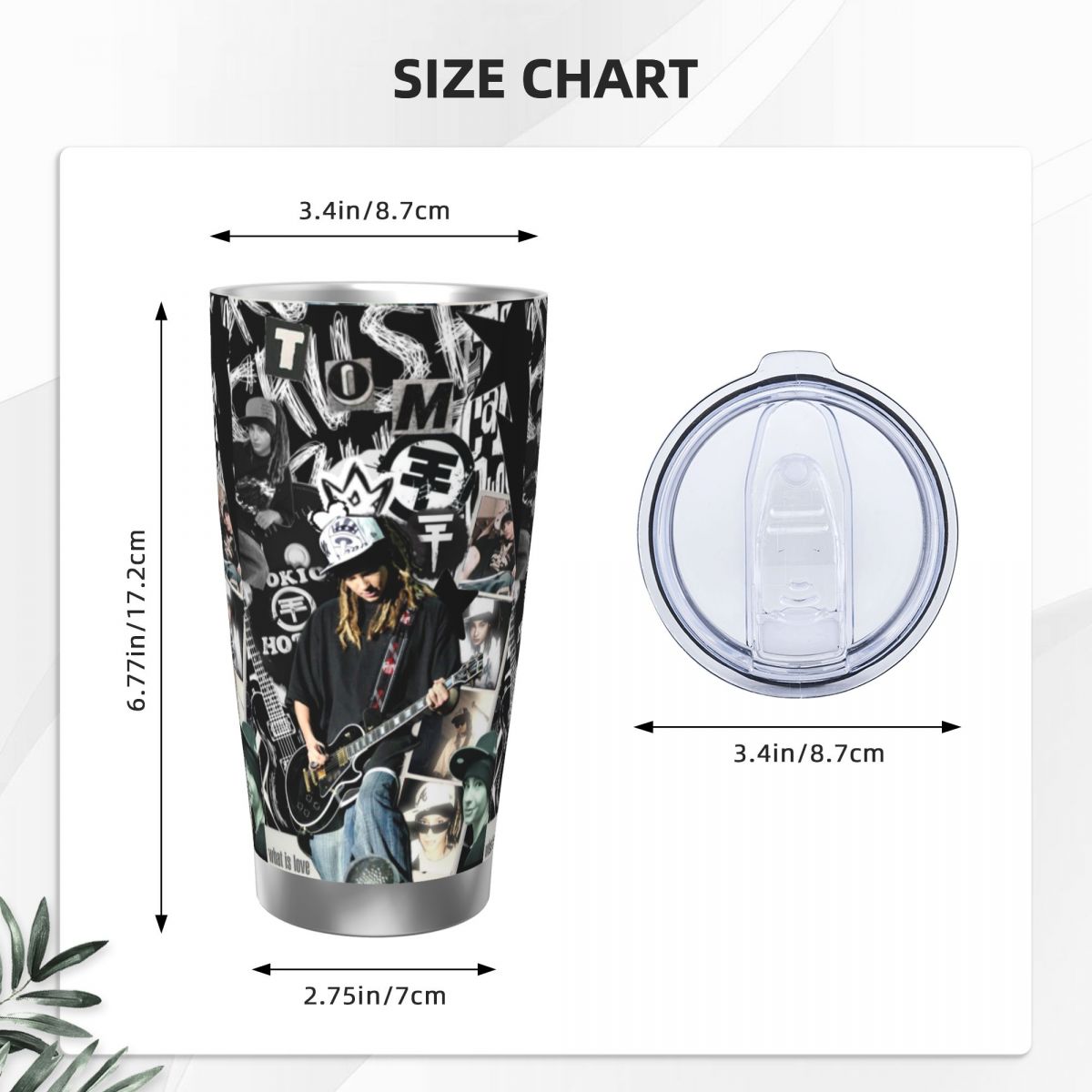 Tokio Hotel Tom Kaulitz Music  - Training Cup Straw 评论和价格