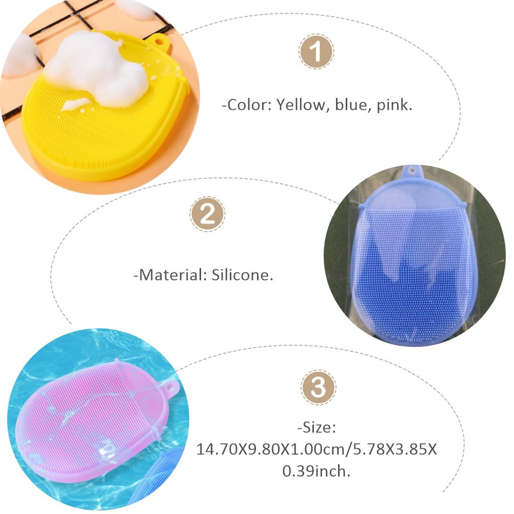 3Pcs Baby Silicone Bath Brush  - Dry Food Baby 评论和价格