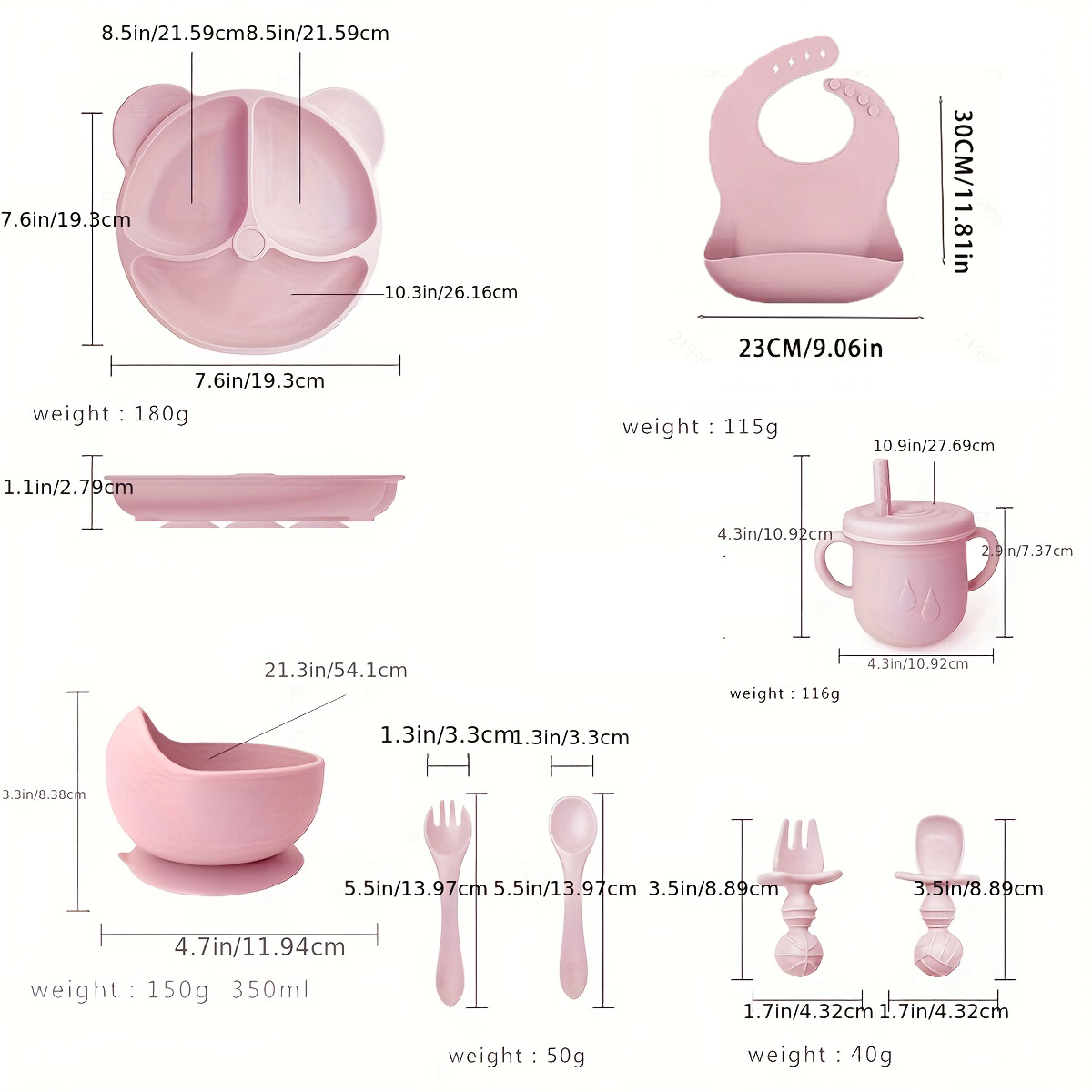 New Little Bear 8-Piece Silico - Baby Food Little Spoon 评论和价格