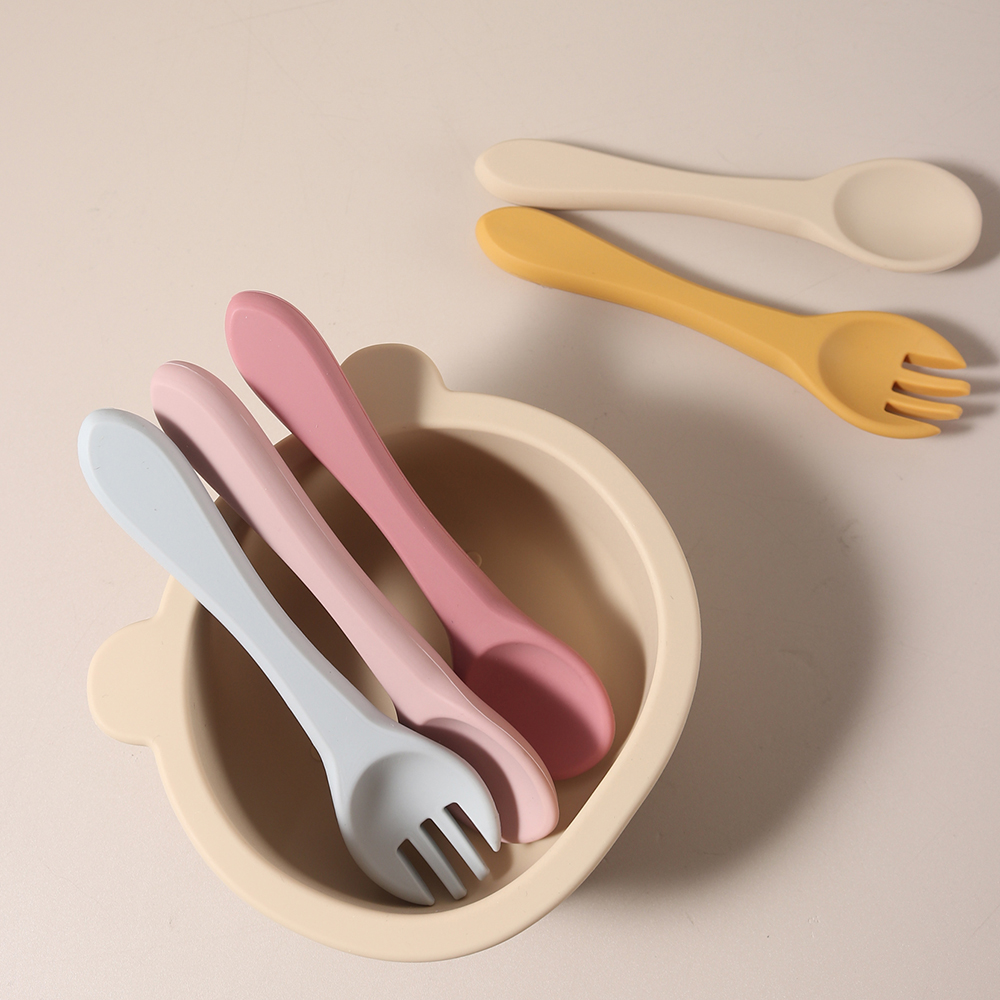 Custom Name 1 Pair Silicone Sp - Weaning Spoon Set 评论和价格