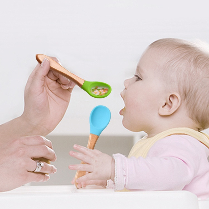 2Pcs/Set Baby Silicone Spoon F - Weaning Spoon Set 评论和价格