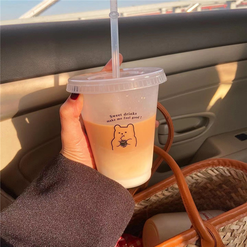 {NN72} Water Bottle For Coffee - Training Cup Straw 评论和价格